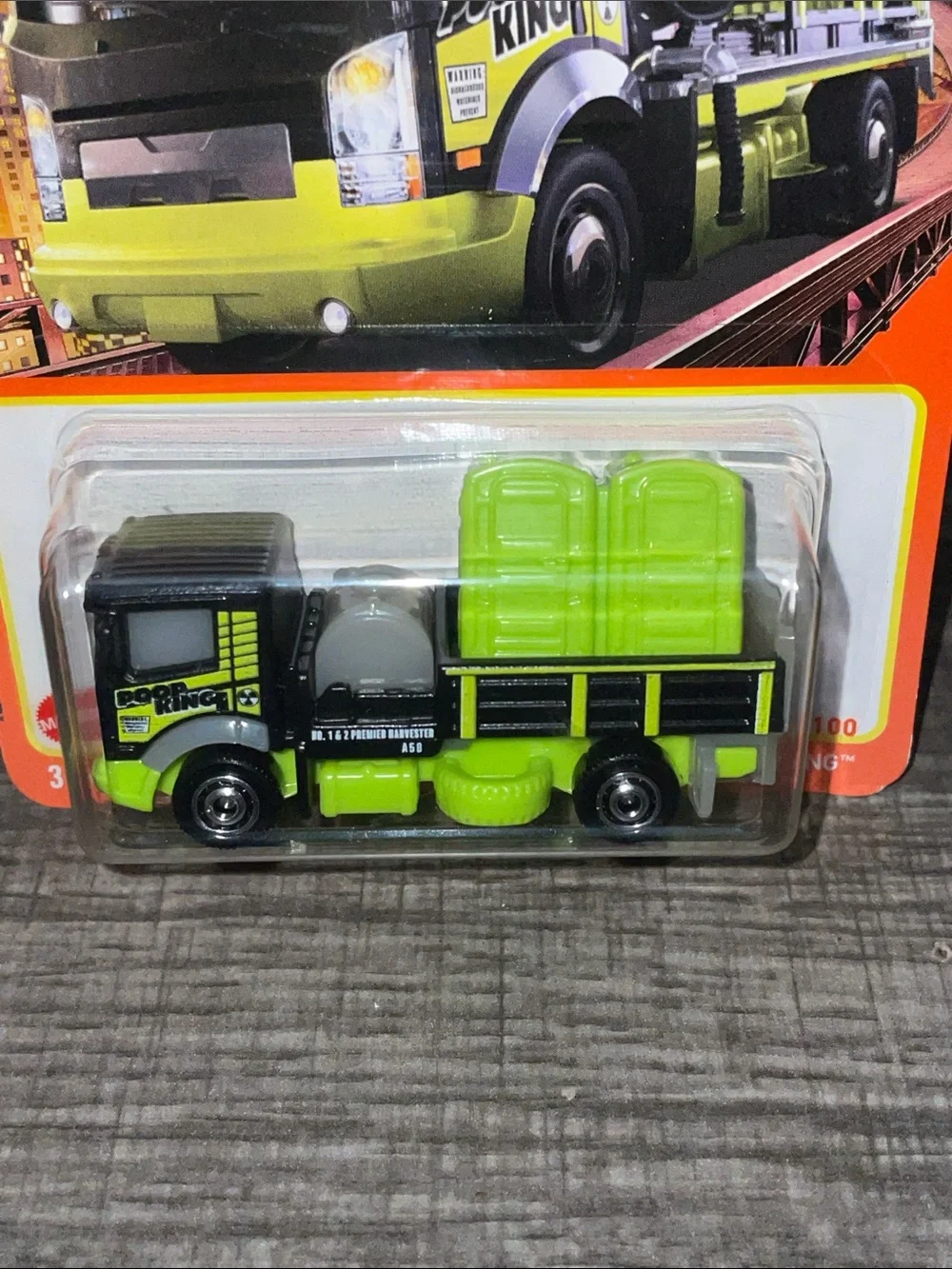 Matchbox Poop King Toy Truck - Lime Green and Black
